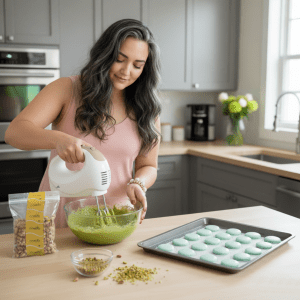 Receta de macarons de pistacho